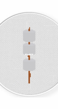 Daily Cross Stich - Marshmallow On Stick