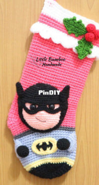 Little Bamboo Handmade - TS Min -  Batman Christmas Stocking