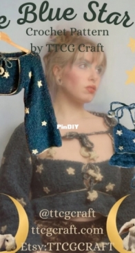 TTCG Craft - Pauline - The Blue Star set top and cardigan