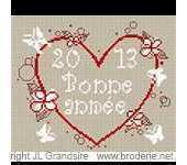 Broderie.net - Grandsire Jean-Louis - Coeur Bonne Année 2013