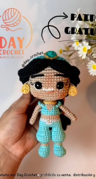 Day Crochet Amigurumis - Jasmine -  Jazmin - Spanish - Free