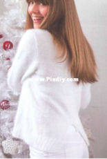 Phildar White Pullover - French Free