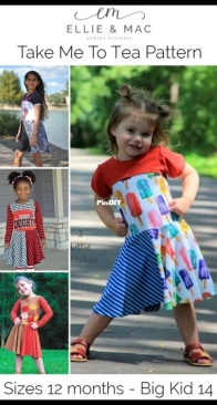 Ellie and Mac - Take Me To Tea Dress - Sizes 12 Months - 14 Years