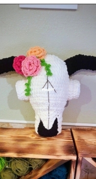 Violets and Heather - Heather Kumpf - Desert Rose Cow Skull
