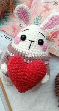 Smila toys - Ludmila Kuropatova - Людмила Куропатова - Bunny with a heart - Зайчик с сердечком - Russian - Free