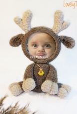 Vika Lovelytoys - Viktoria Kozel - Photo Frame Plush Reindeer - Russian - Free