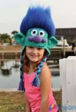 Top Stitches Crochet - Happy Branch Troll Crochet Hat