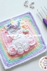 Cute Crochet Makes - Lisa Hooper - Unicorn Square - Free