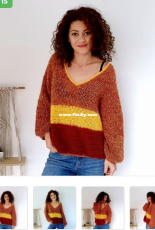 Hobbii Design - Catalina Ungureanu - Rusty Gold Sweater - Dutch - Free
