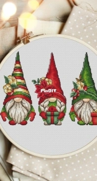 MiAxStitch - Christmas Gnomes Trio by Minasyan Yana