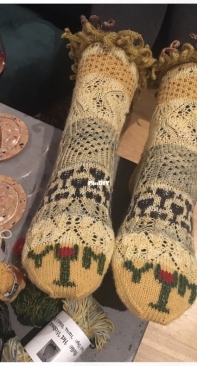 Cheese & Wine Socks Mid-calf by Team F-Free