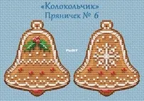 Gingerbread Bell Ornament N°6 by Maria Brovko