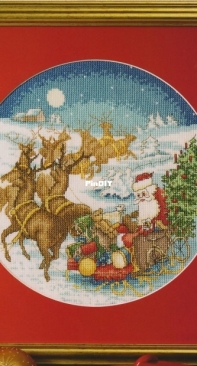 The Night Before Christmas - Santa and Sleigh by Lucie Heaton from Cross Stitch Gold 69 XSD