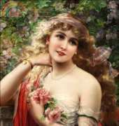 Golden Kite 2627 Young Lady with Roses