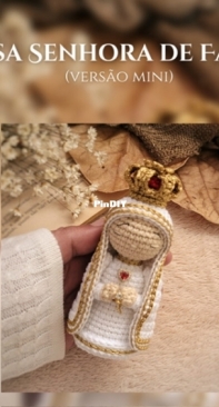 Tutti Cuti Baby Decor - Tati Tonetti - Our Lady Fatima Mini Version - Nossa Senhora de Fatima Versão Mini - Portuguese