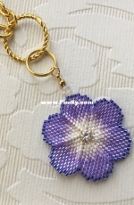 YN-719 Flower Bag Charm - Natauko Nakamura - Japanese - Free