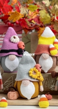 RNata - Natalia Ruzanova - Halloween gnomes - Sunflower, Candy, Ghost, Frankenstein and Pumpkin