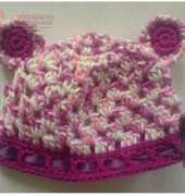 Sonea Delvon Designs- Granny Hat with ribbon and ears- free