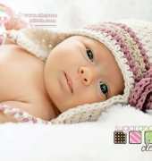 The Lovely Crow - Sugar and Spice - Elizabeth Alan - Baby Earflap With Rose