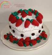 Tilda and filur - Susanne Fagelberg - strawberry cake