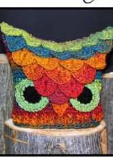 Newborn Knots - Amanda Chapman - 56 Crocodile Stitch Owl Hat