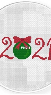 Daily Cross Stitch -  2021 Bauble