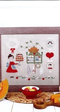 Olga and Her Strawberries from Cross Stitch My Home by Tania Santarelli XSD + PCS