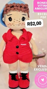Feito a Mão - Mari Trevisan - Boneco Vitinho de Amigurumi - Portuguese