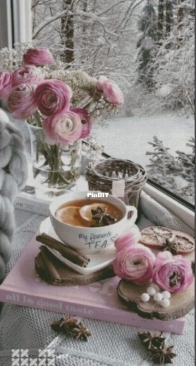 Ranunculus and Morning Tea by Катрусины Рукоделки/ Katrusiny Rukodelki / Katrusya