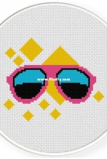 Daily Cross Stitch - 80’s Sunglasses
