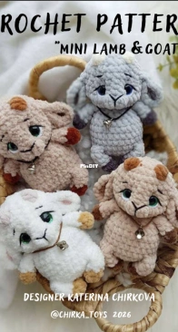 Chirka toys - Ekaterina Chirkova - Mini Lamb and Goat