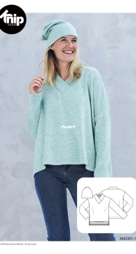 Knipmode 2301-17 Sweater and Hat - Sizes 34-54 - Dutch