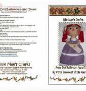 LILLIE MAES CRAFTS LMC Annie Doll Bathroom Hand Towel