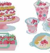Fraises from Marabout Delices au point de croix