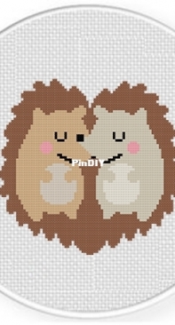 Daily Cross Stitch - Hedgehog Heart