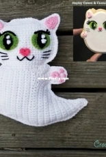 Crochetverse - Stephanie Pokorny - Free Ghost Kitty Ragdoll Crochet Pattern - Free
