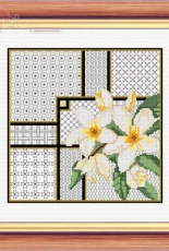 Needlecrafts: Frangipani and Blackwork