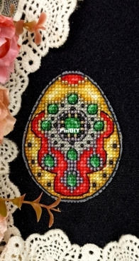 Unicorn Constellation - Imperial Dynasty Series - Emerald Scattering Egg by Natalia Luzhanskaya