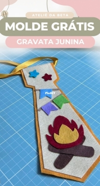 Atelie da Beta - Gravata Junina - June Tie  - Portuguese - Free