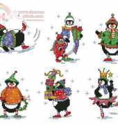 Dimensions 8812 Penguin Parade Ornaments