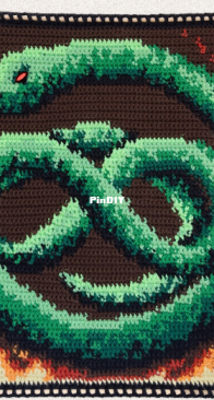 Kelven Crochets - Kelven - Snake in Flames