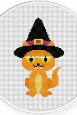 Daily Cross Stitch - Witch Kitty