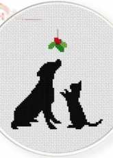 Daily Cross Stitch - Under The Misletoe