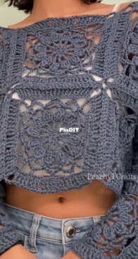 PeachyT Crafts - Tessa Palisoc - The Cornflower Sweater