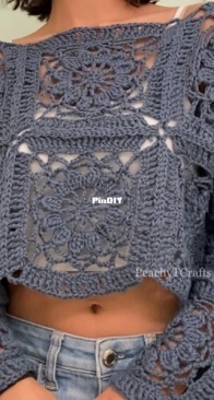 PeachyT Crafts - Tessa Palisoc - The Cornflower Sweater