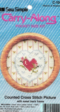Paragon Needlecraft – Carry-Along Pocket Size Kit – C-104 – Hearts and Flowers by Catherine Schwartz
