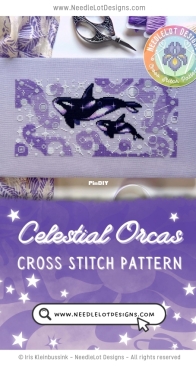 Celestial Orcas by Needlelot Designs by Iris Kleinbussnink XSD