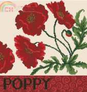 Poppy Pillow from Cross Stitch & Needlework July 2010