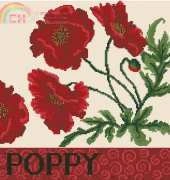 Poppy Pillow from Cross Stitch & Needlework July 2010