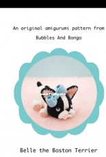 The Little Hook Crochet - Little Aqua Girl - Bubbles and Bongo - Erinna Lee - Belle the Boston Terrier